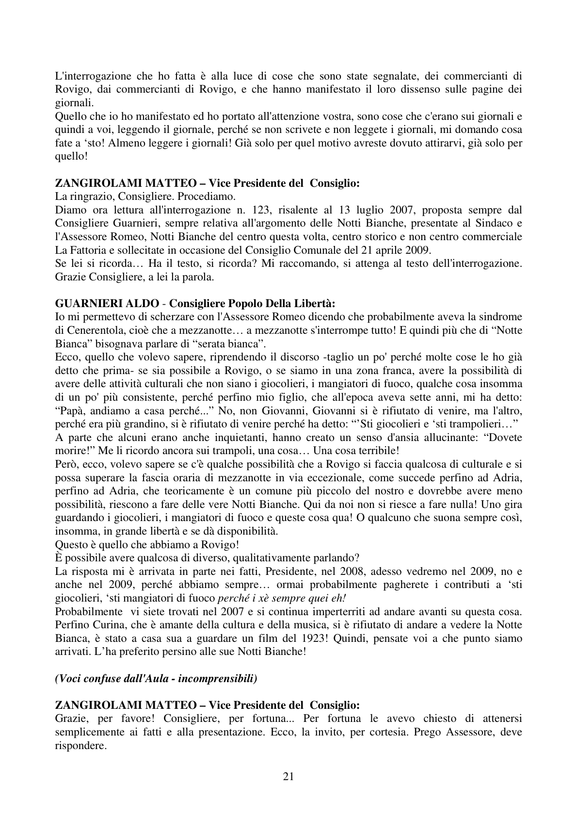 Pagina 21 del verbale