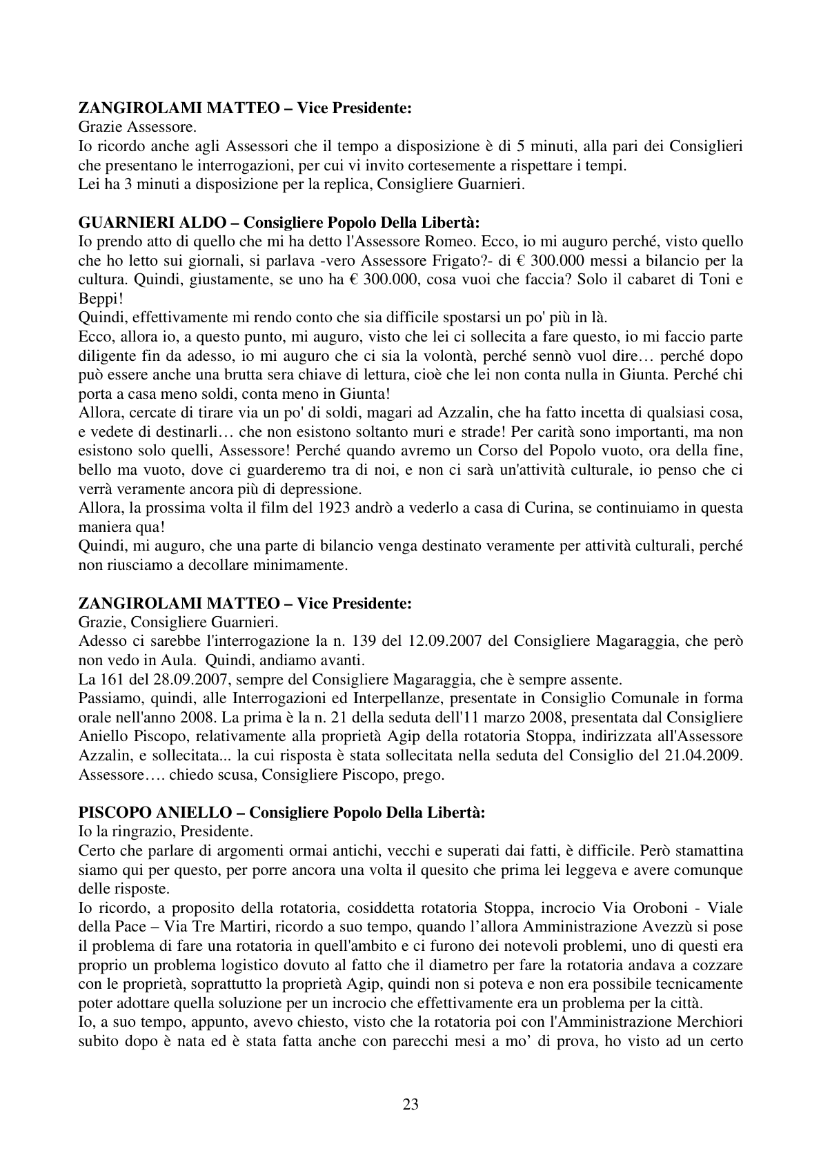 Pagina 23 del verbale