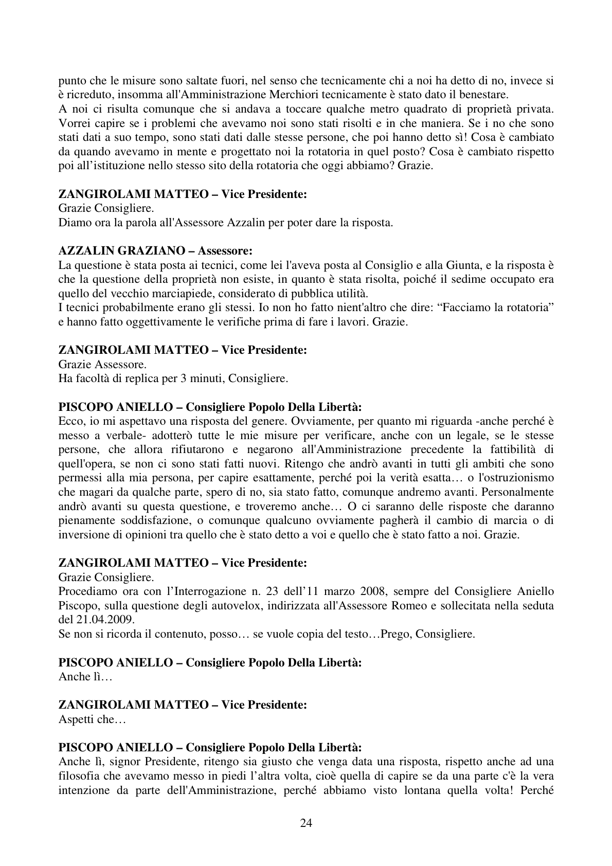 Pagina 24 del verbale