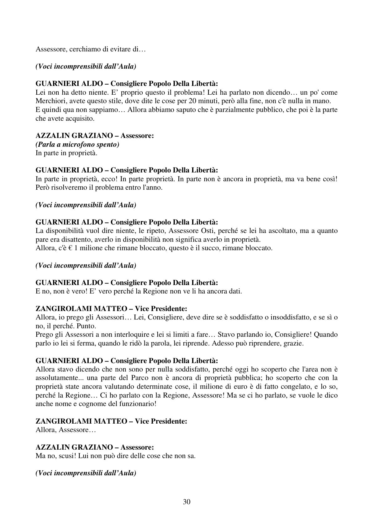 Pagina 30 del verbale