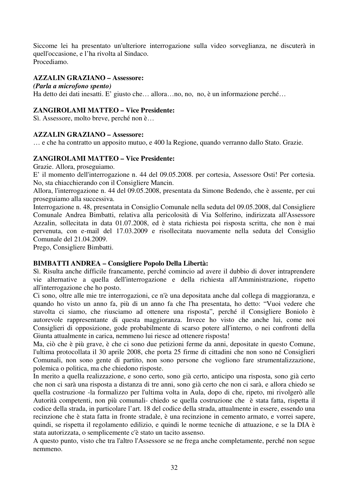 Pagina 32 del verbale
