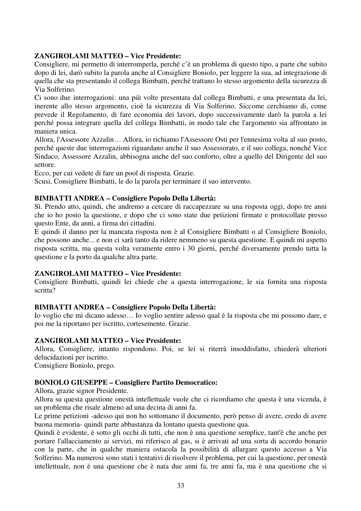 Pagina 33 del verbale