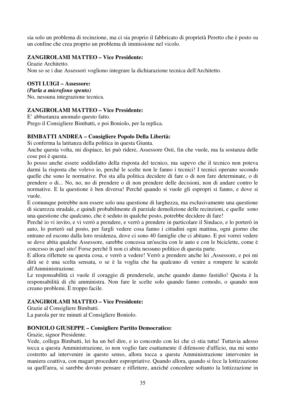 Pagina 35 del verbale