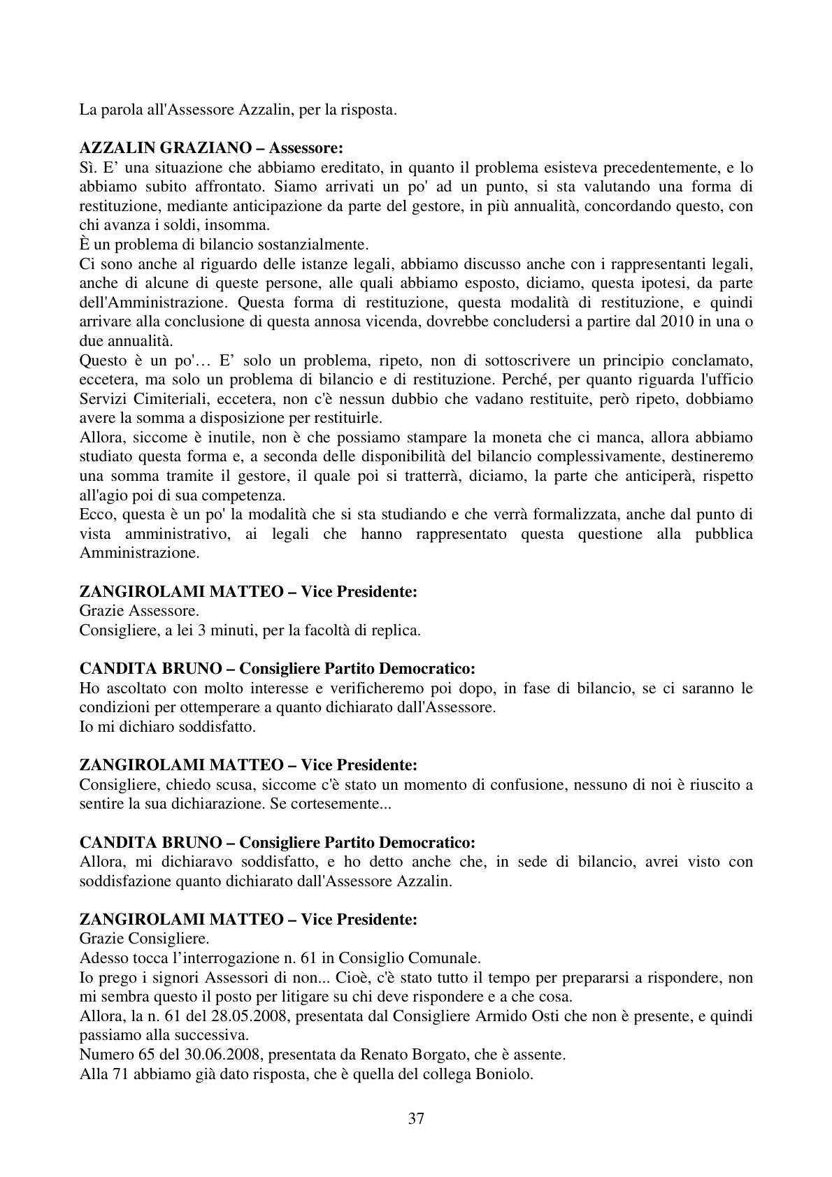 Pagina 37 del verbale