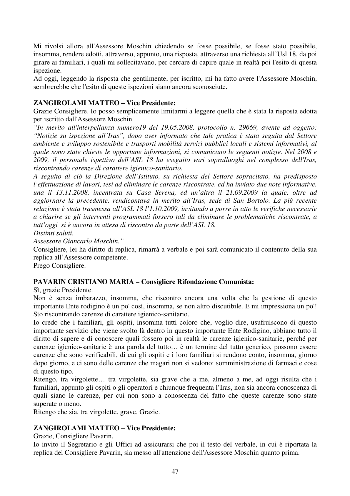 Pagina 47 del verbale
