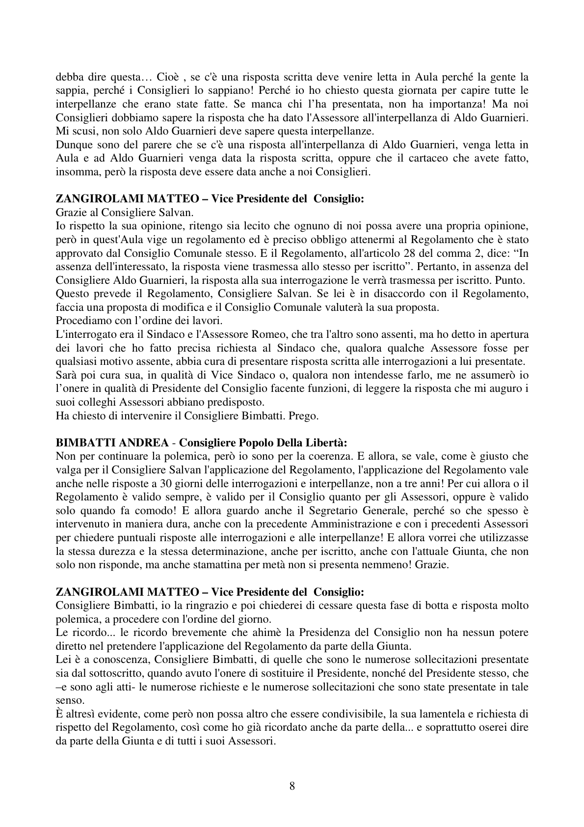 Pagina 8 del verbale