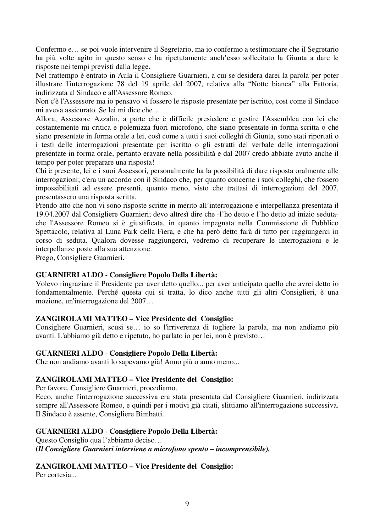 Pagina 9 del verbale