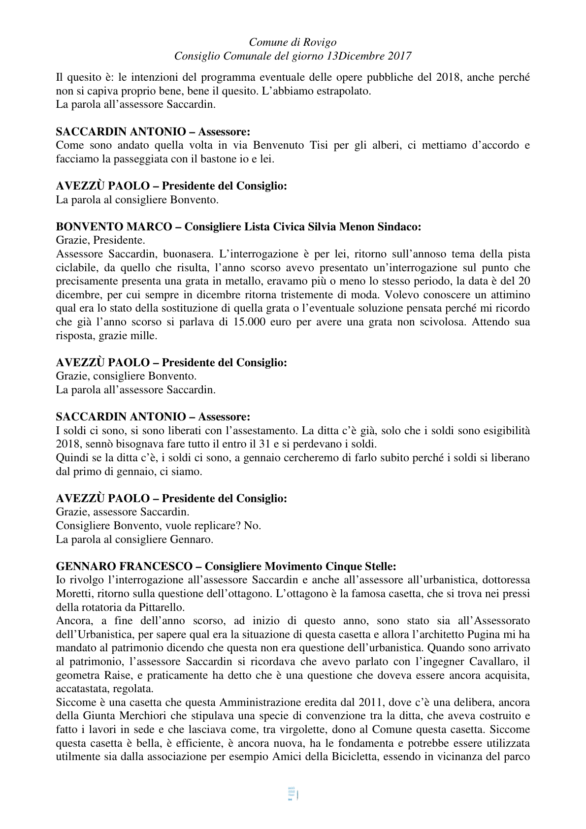 Pagina 13 del verbale