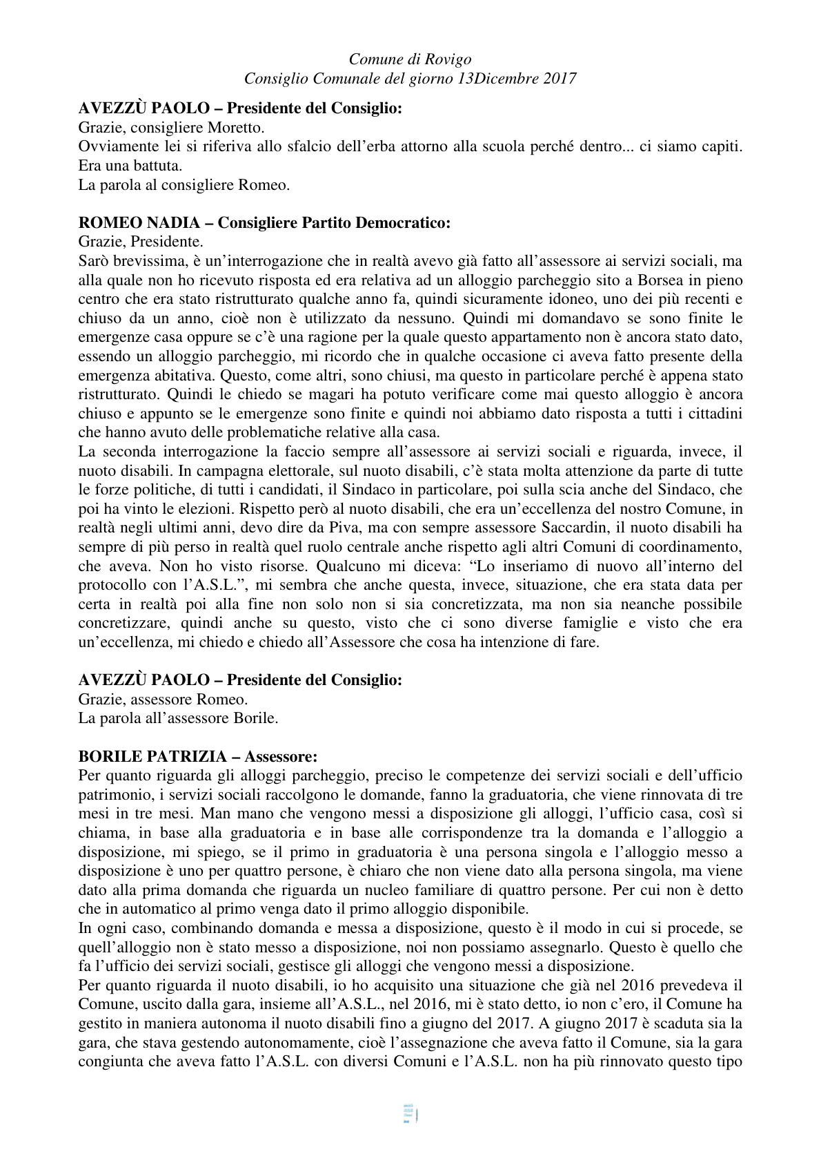 Pagina 18 del verbale