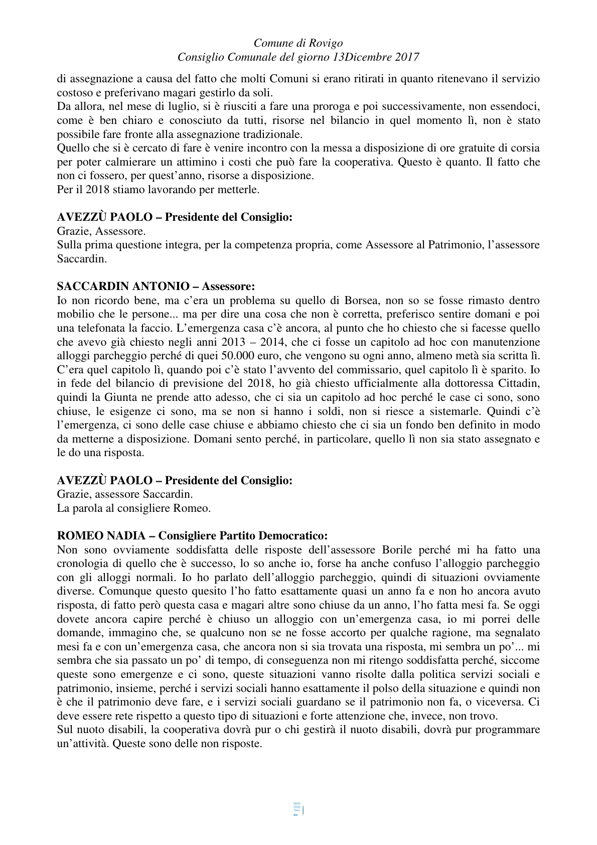 Pagina 19 del verbale