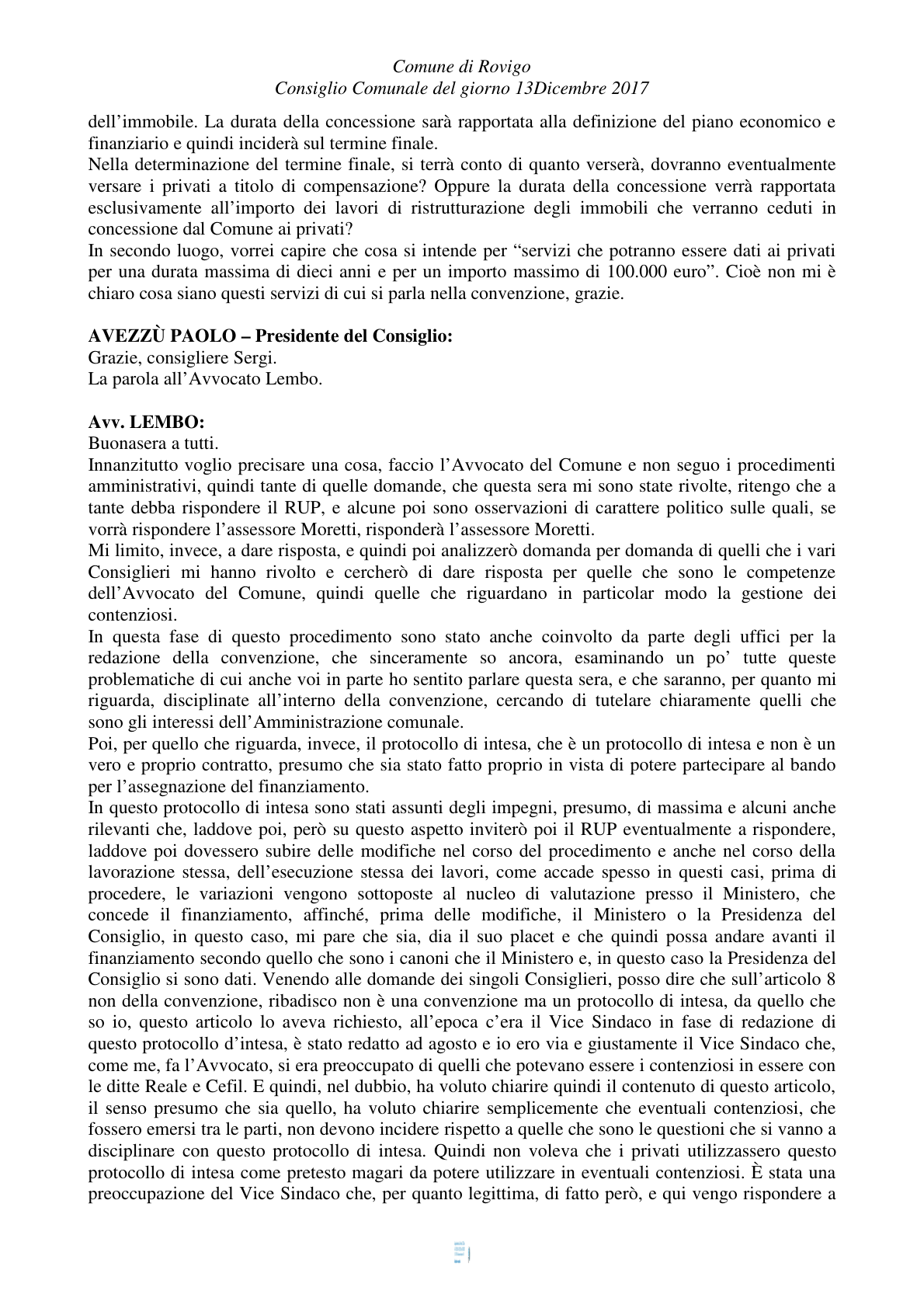 Pagina 31 del verbale