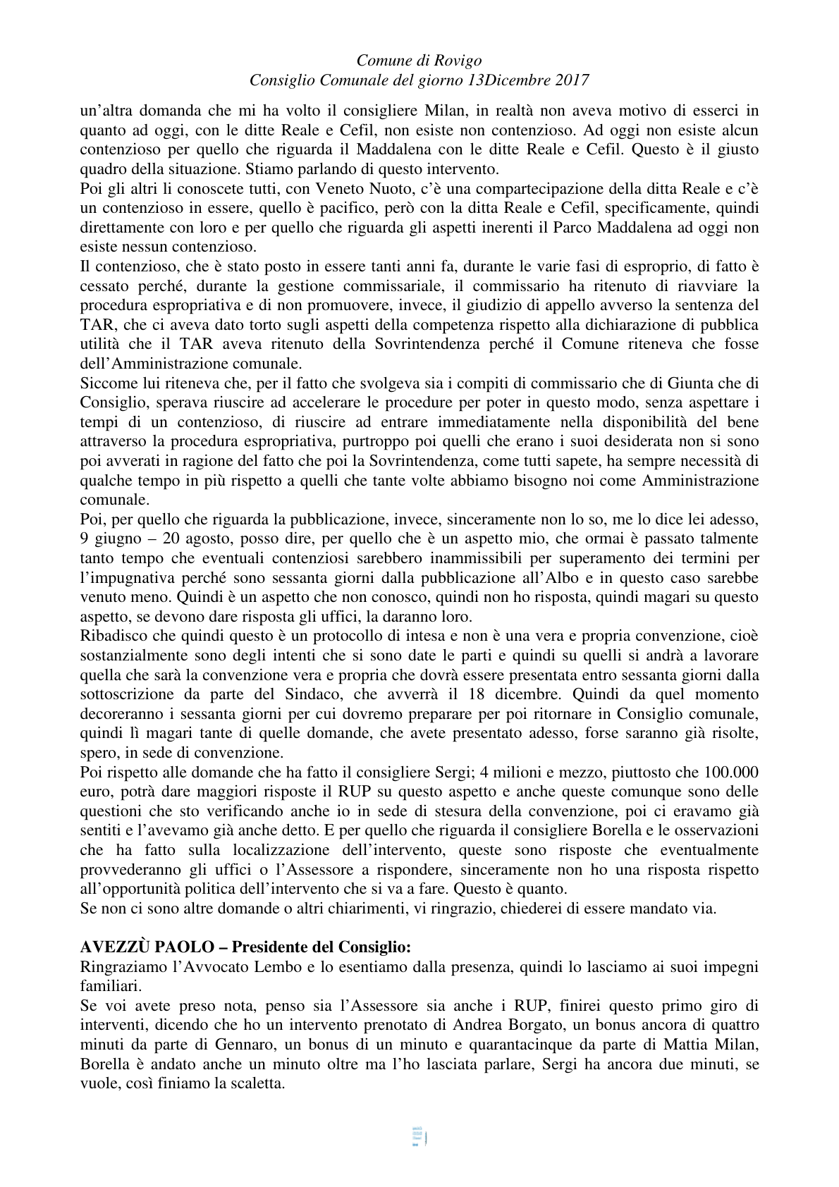 Pagina 32 del verbale
