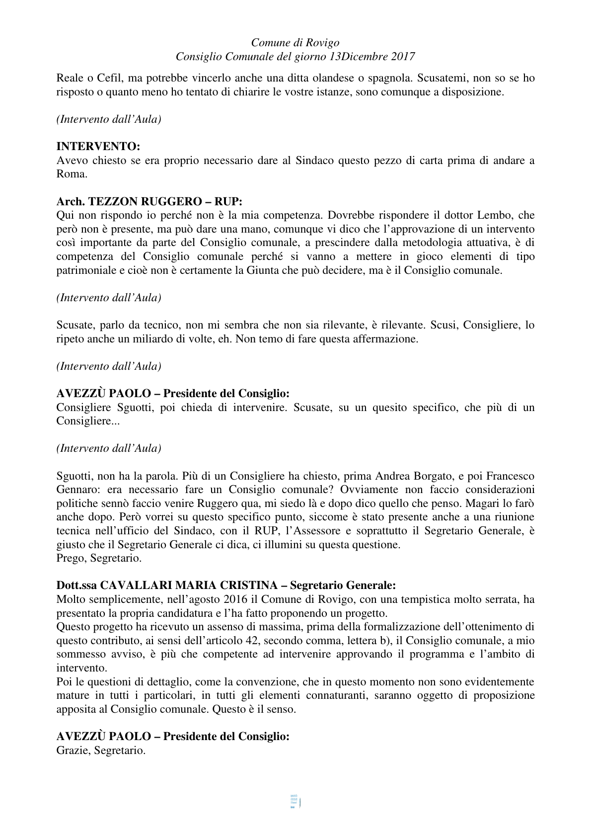 Pagina 39 del verbale