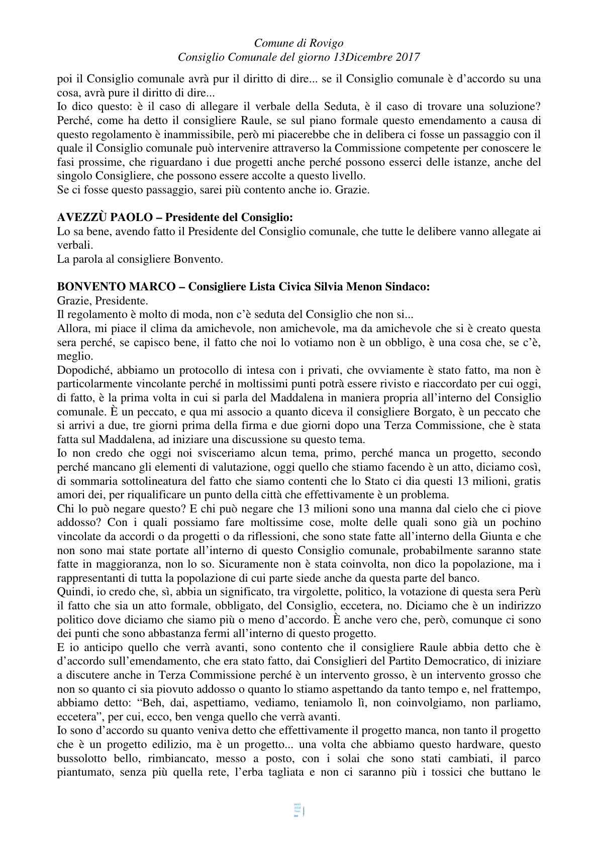 Pagina 43 del verbale