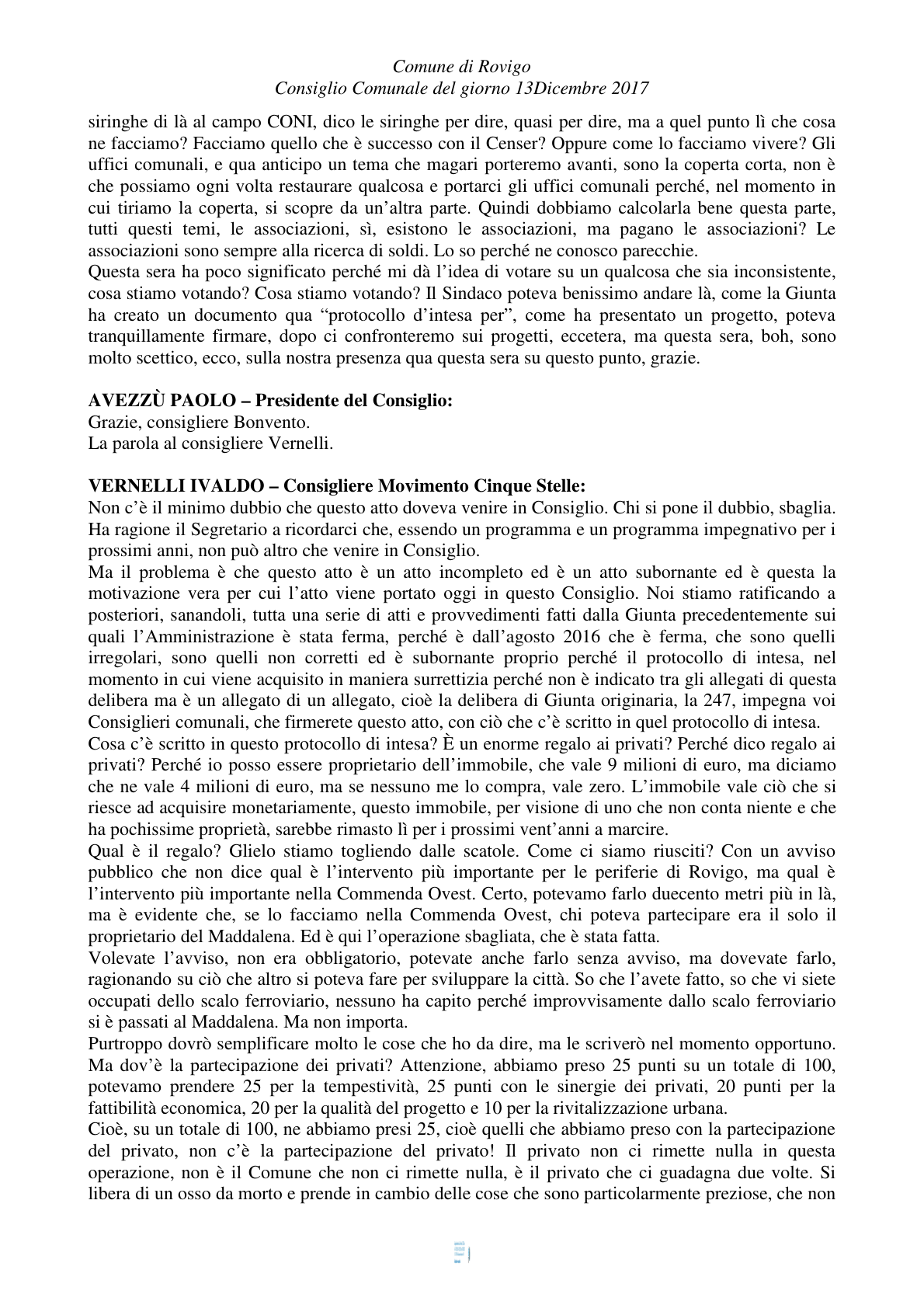 Pagina 44 del verbale