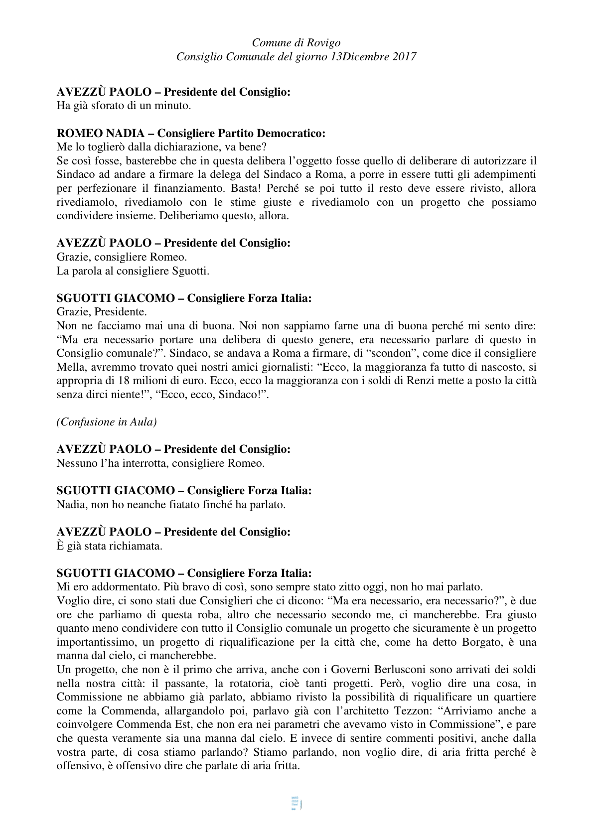 Pagina 47 del verbale