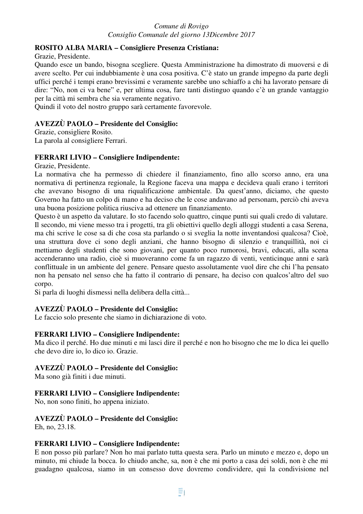 Pagina 54 del verbale