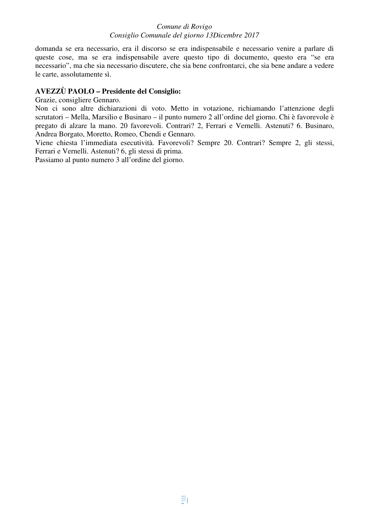 Pagina 57 del verbale