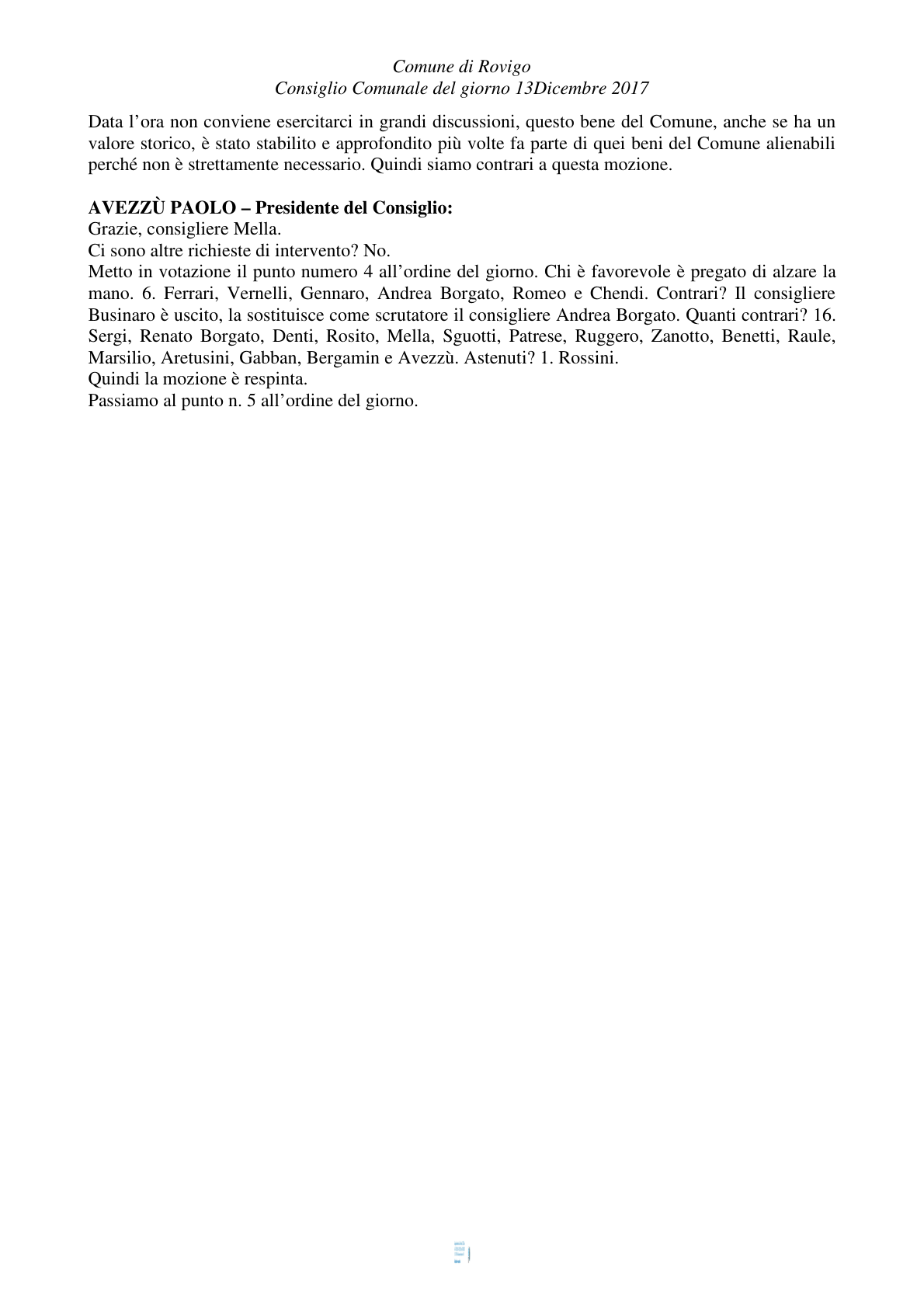 Pagina 60 del verbale
