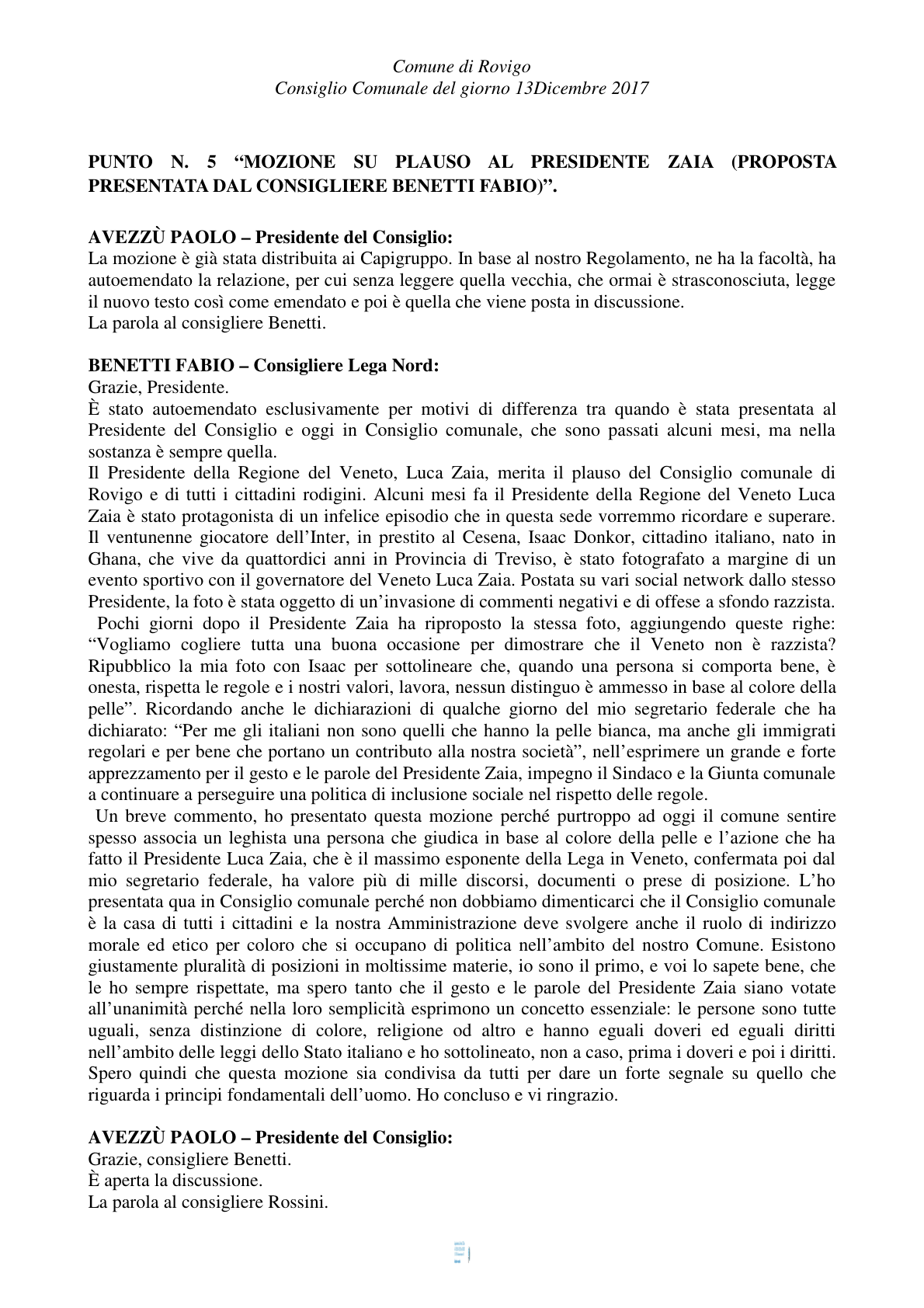 Pagina 61 del verbale