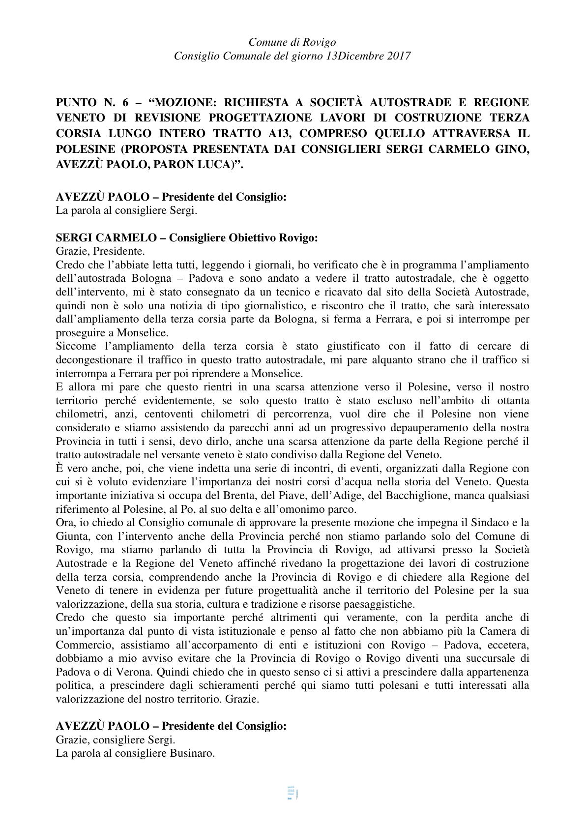 Pagina 65 del verbale