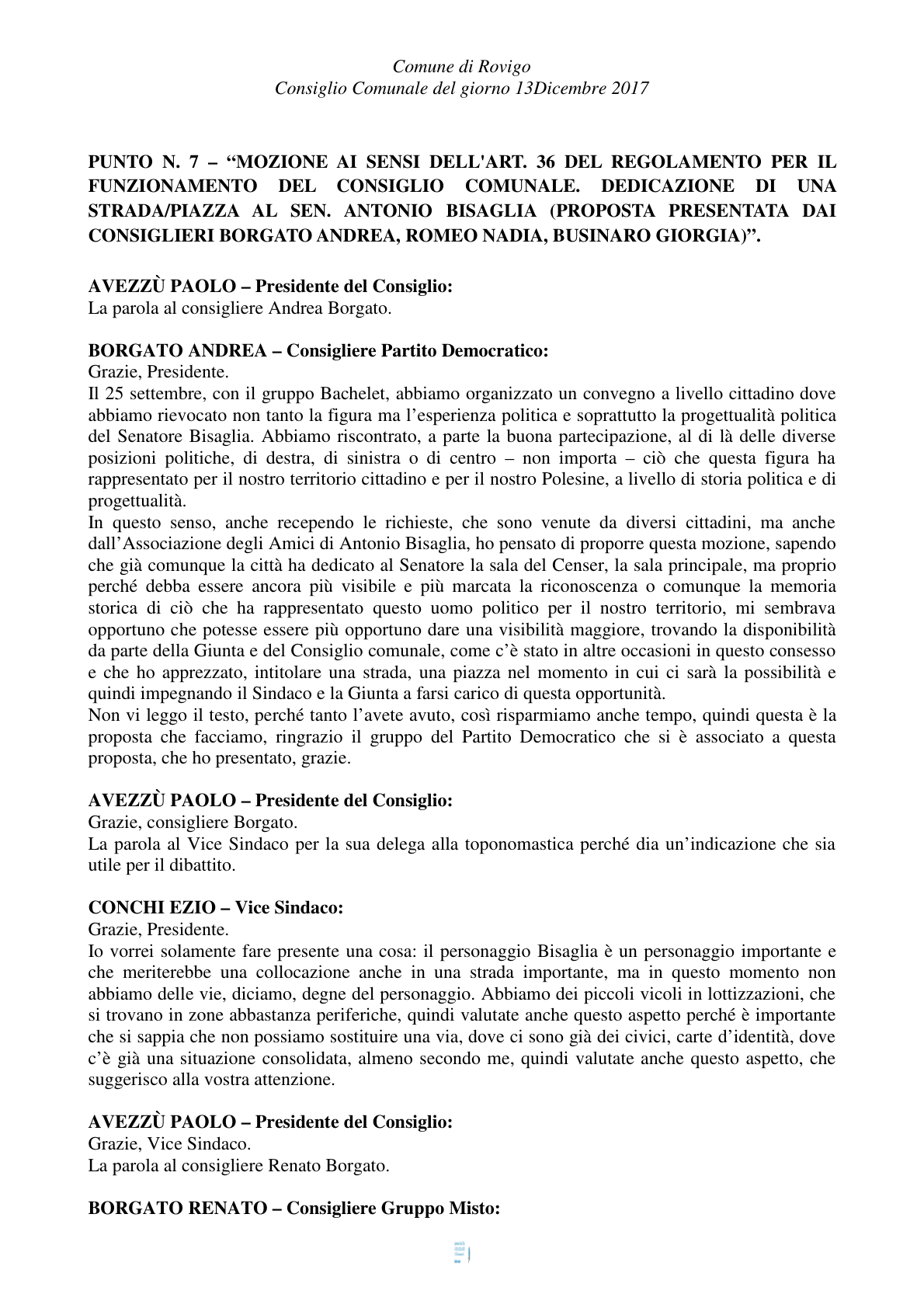 Pagina 69 del verbale