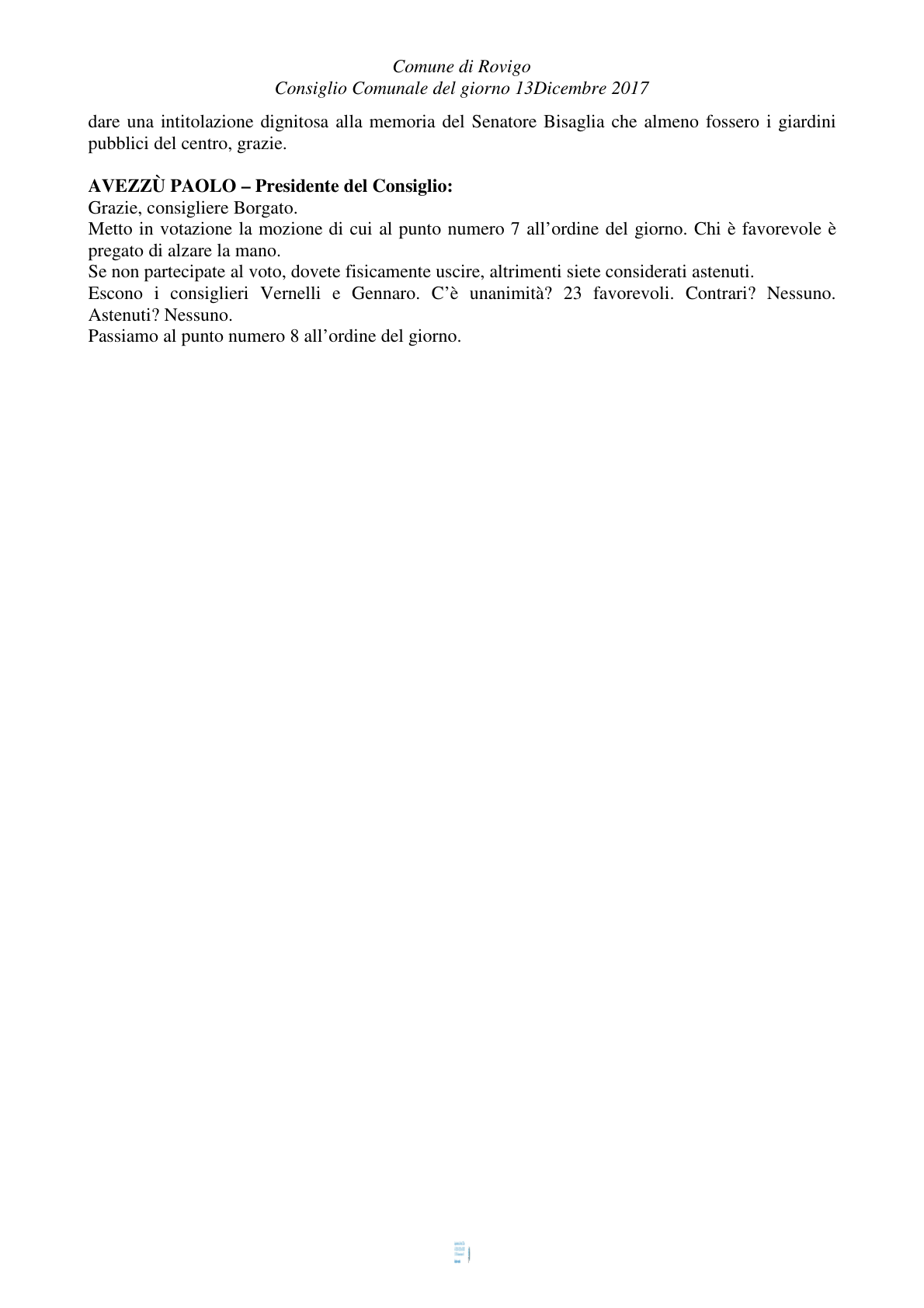 Pagina 72 del verbale