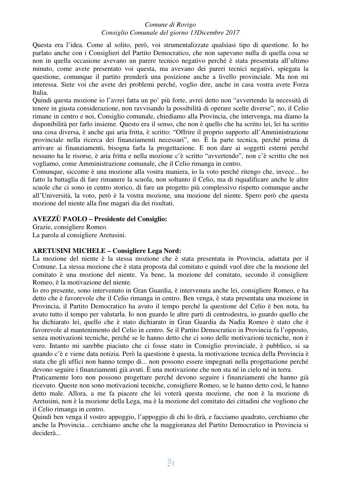 Pagina 74 del verbale