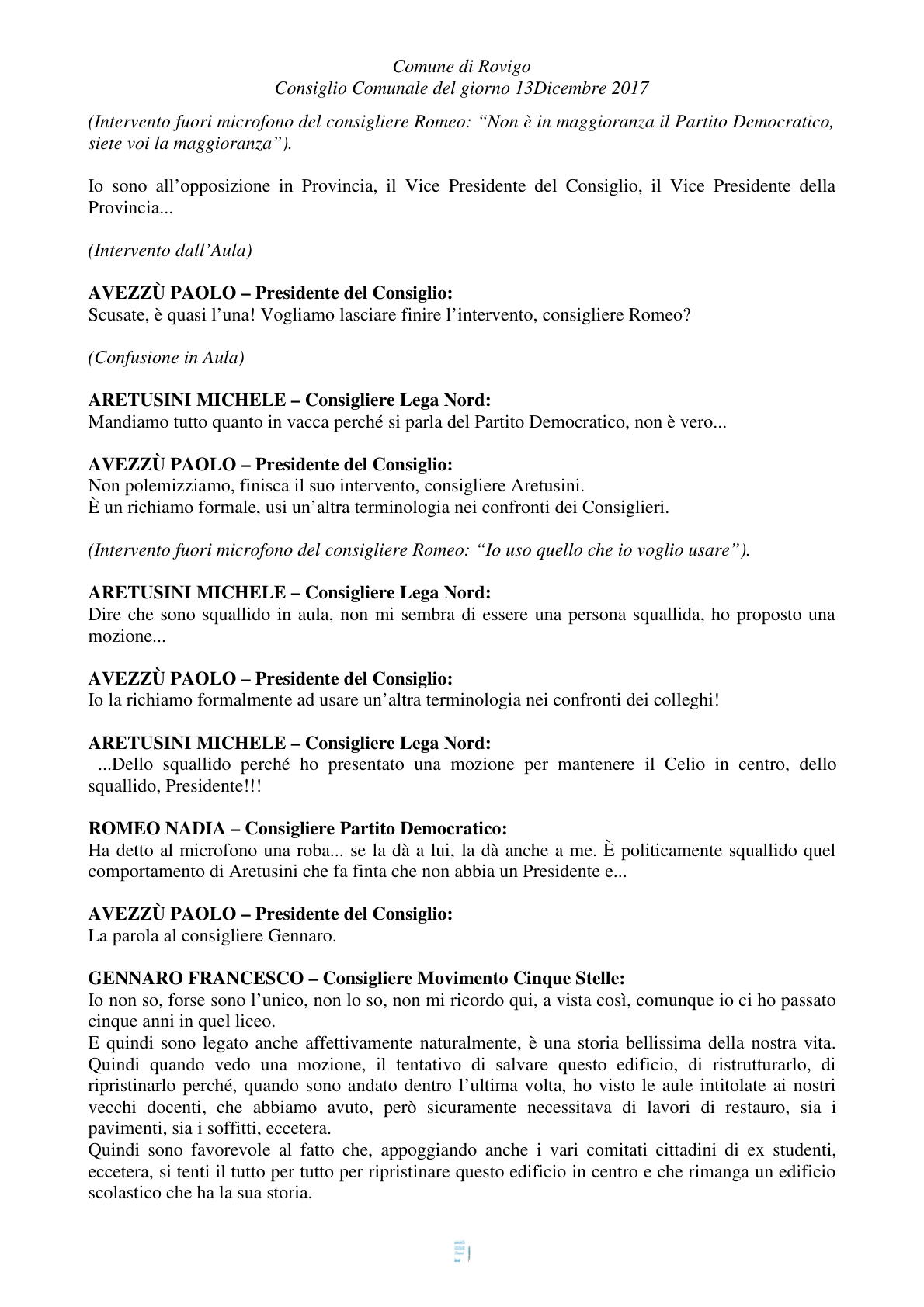 Pagina 75 del verbale