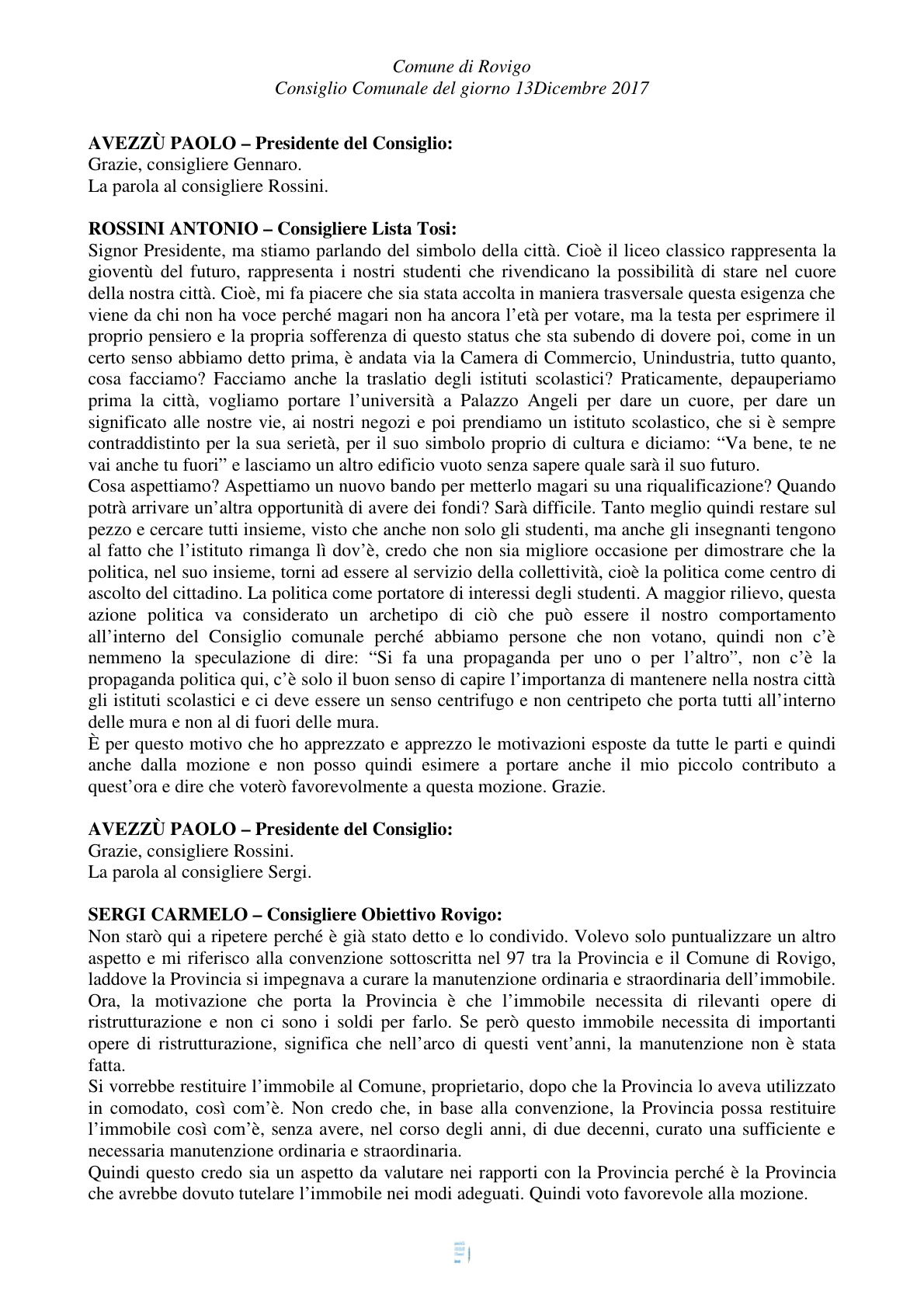 Pagina 76 del verbale