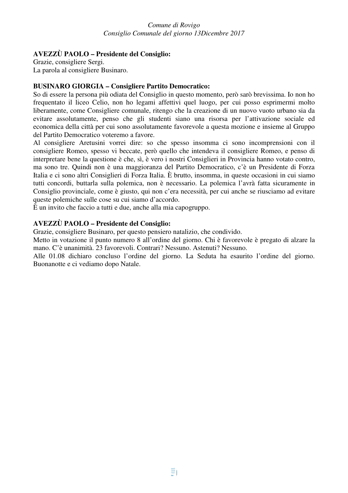 Pagina 77 del verbale