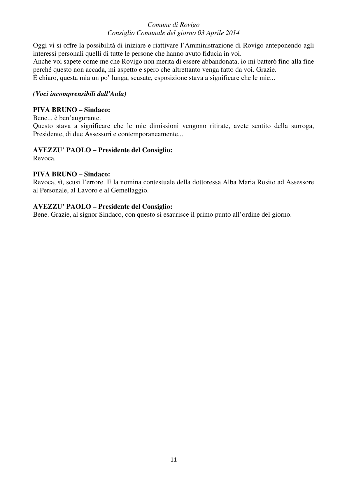 Pagina 11 del verbale