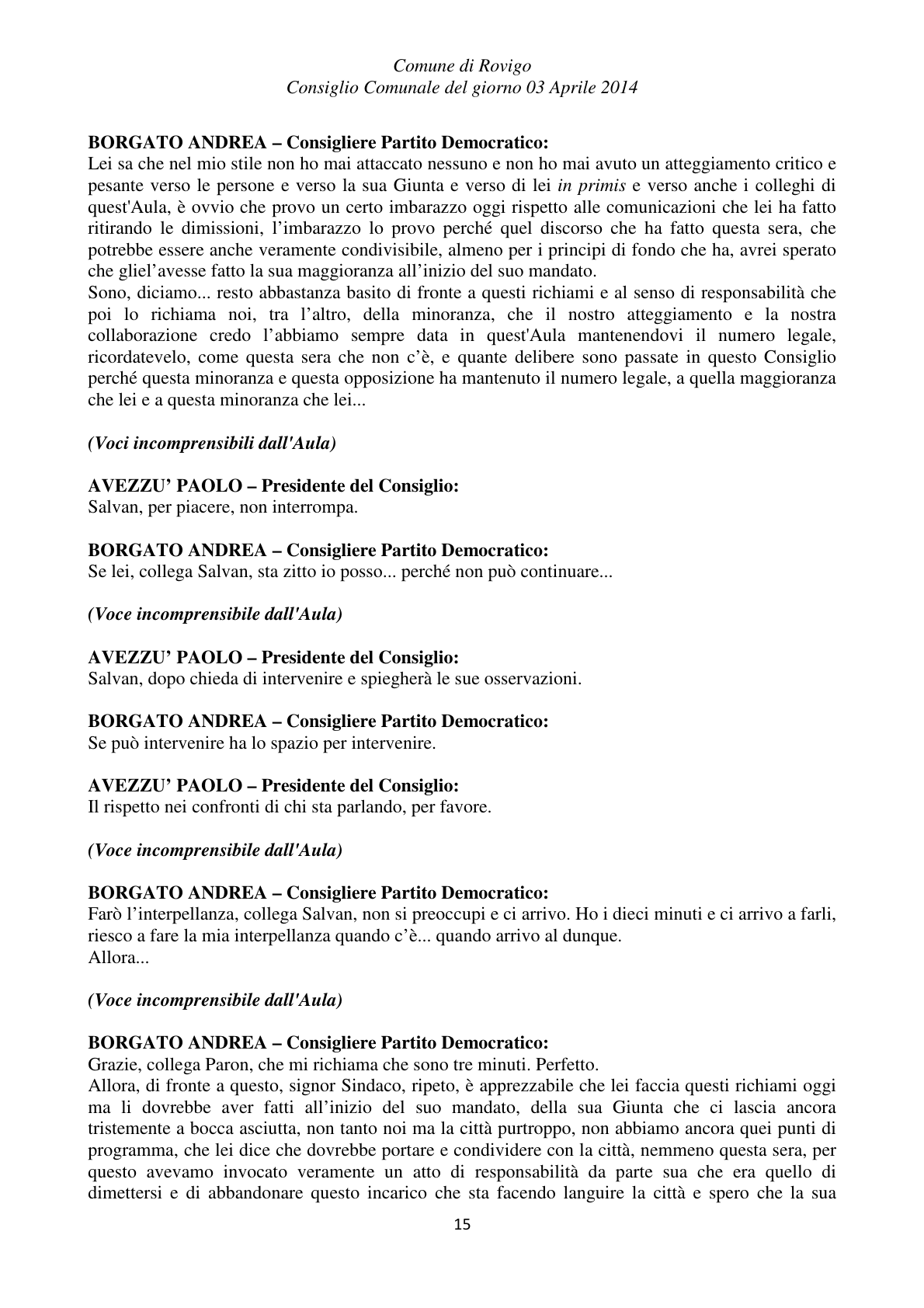 Pagina 15 del verbale