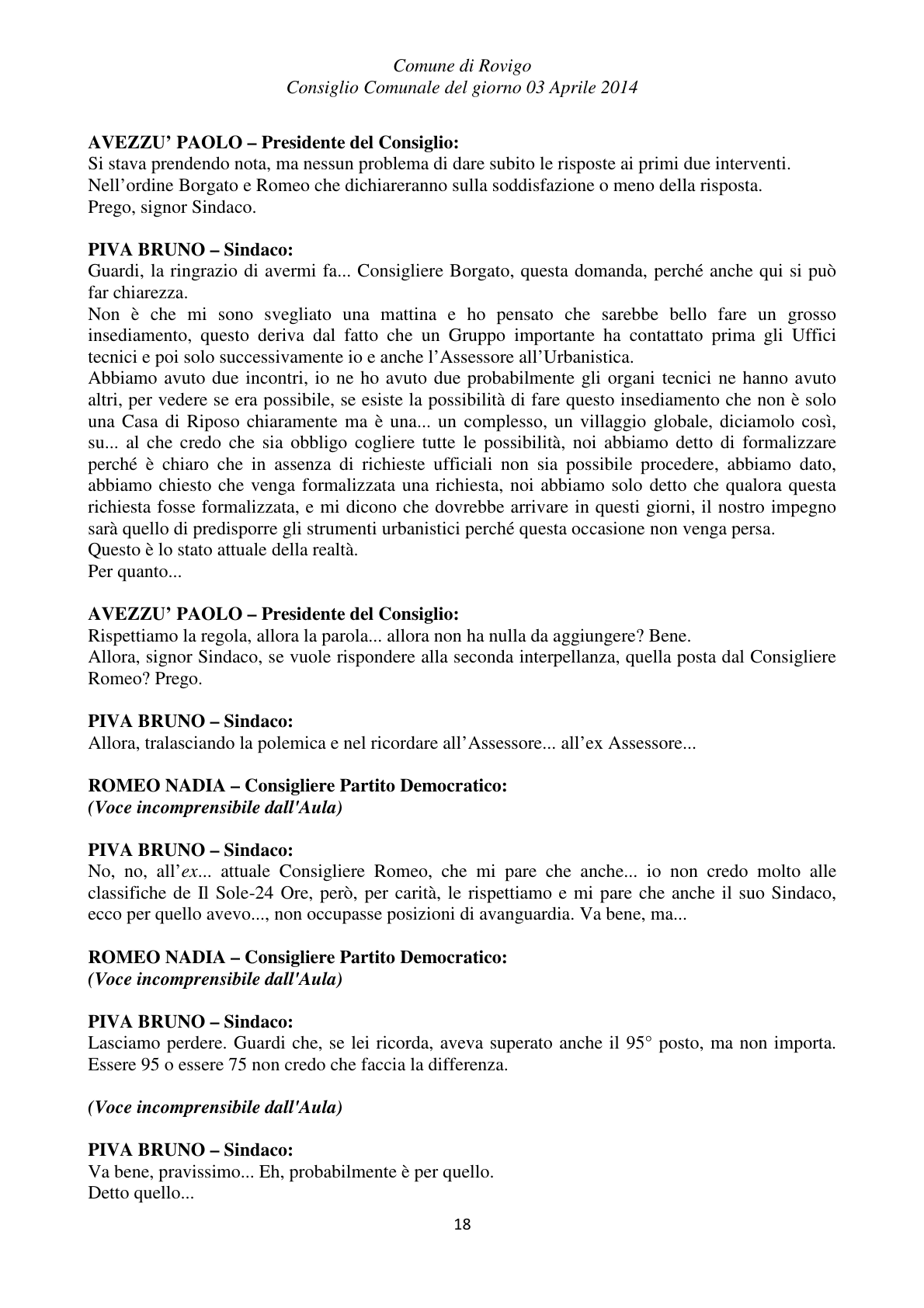 Pagina 18 del verbale