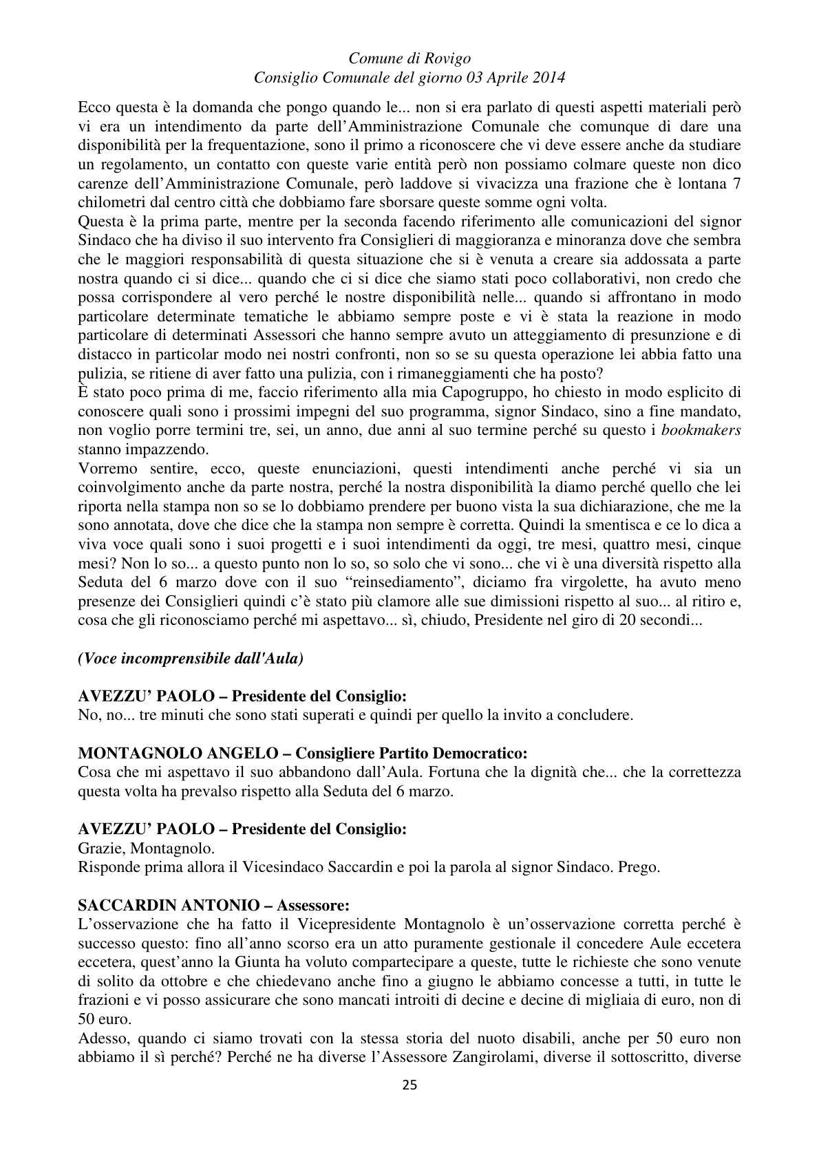 Pagina 25 del verbale