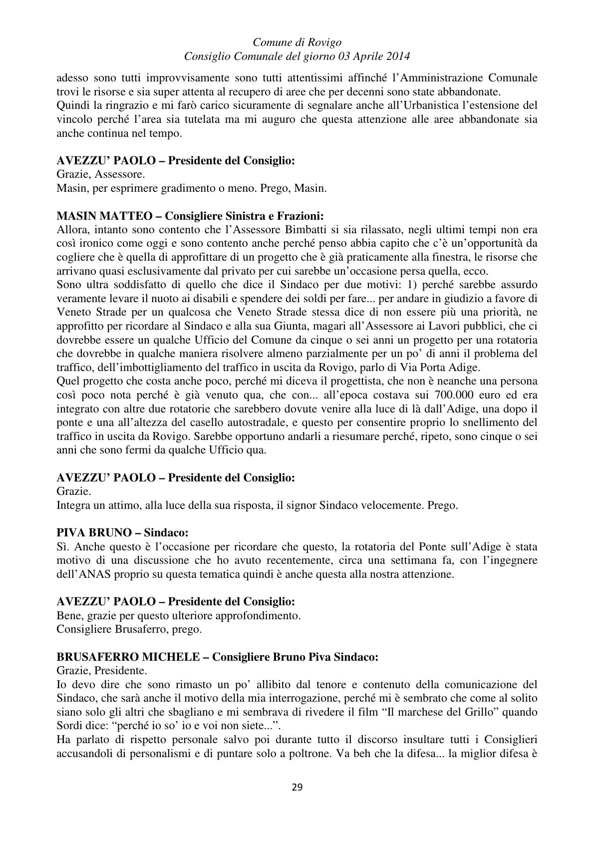 Pagina 29 del verbale