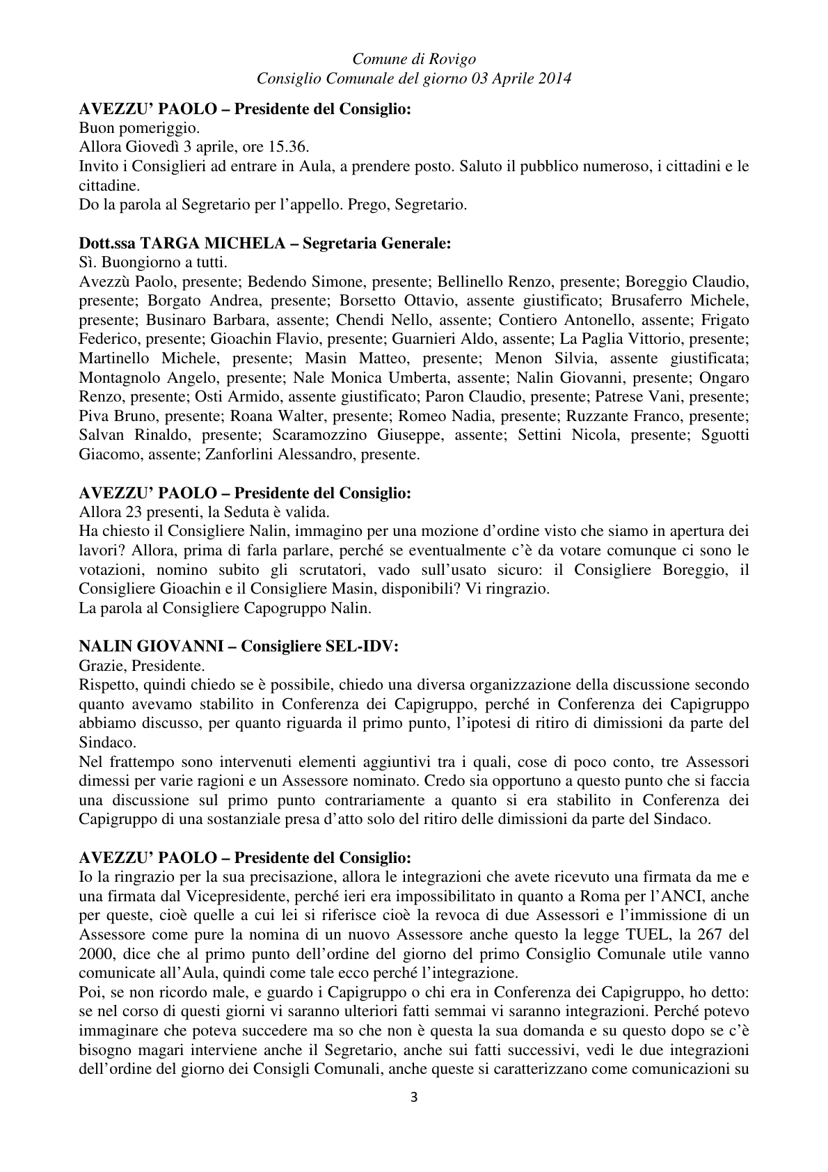Pagina 3 del verbale