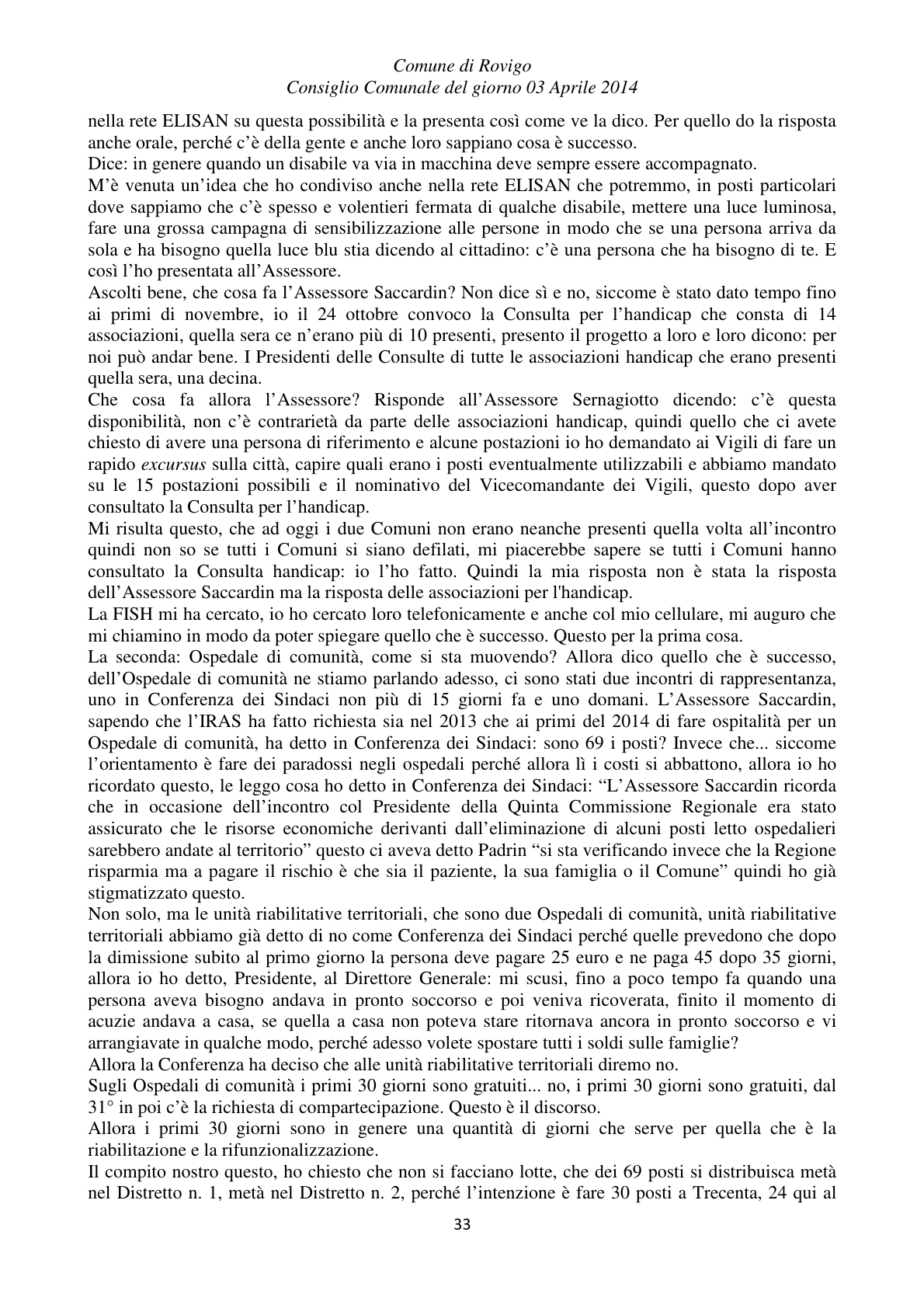 Pagina 33 del verbale