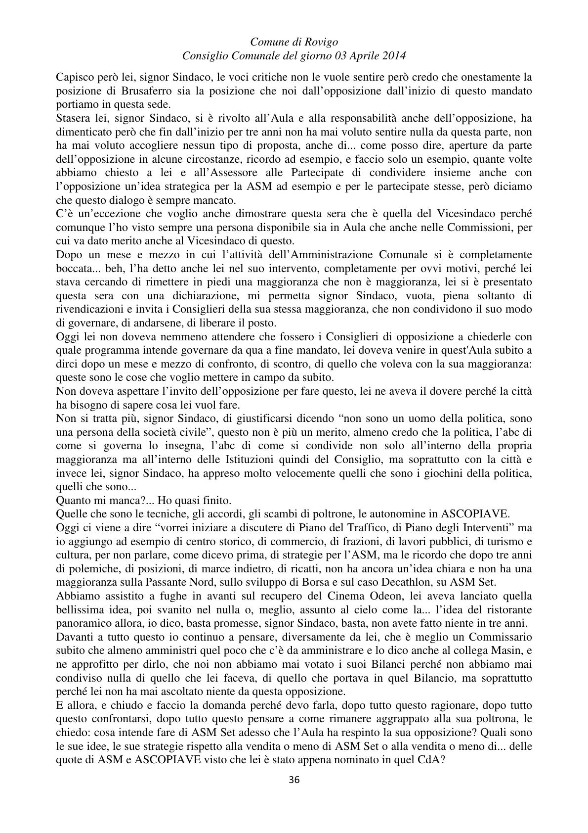 Pagina 36 del verbale