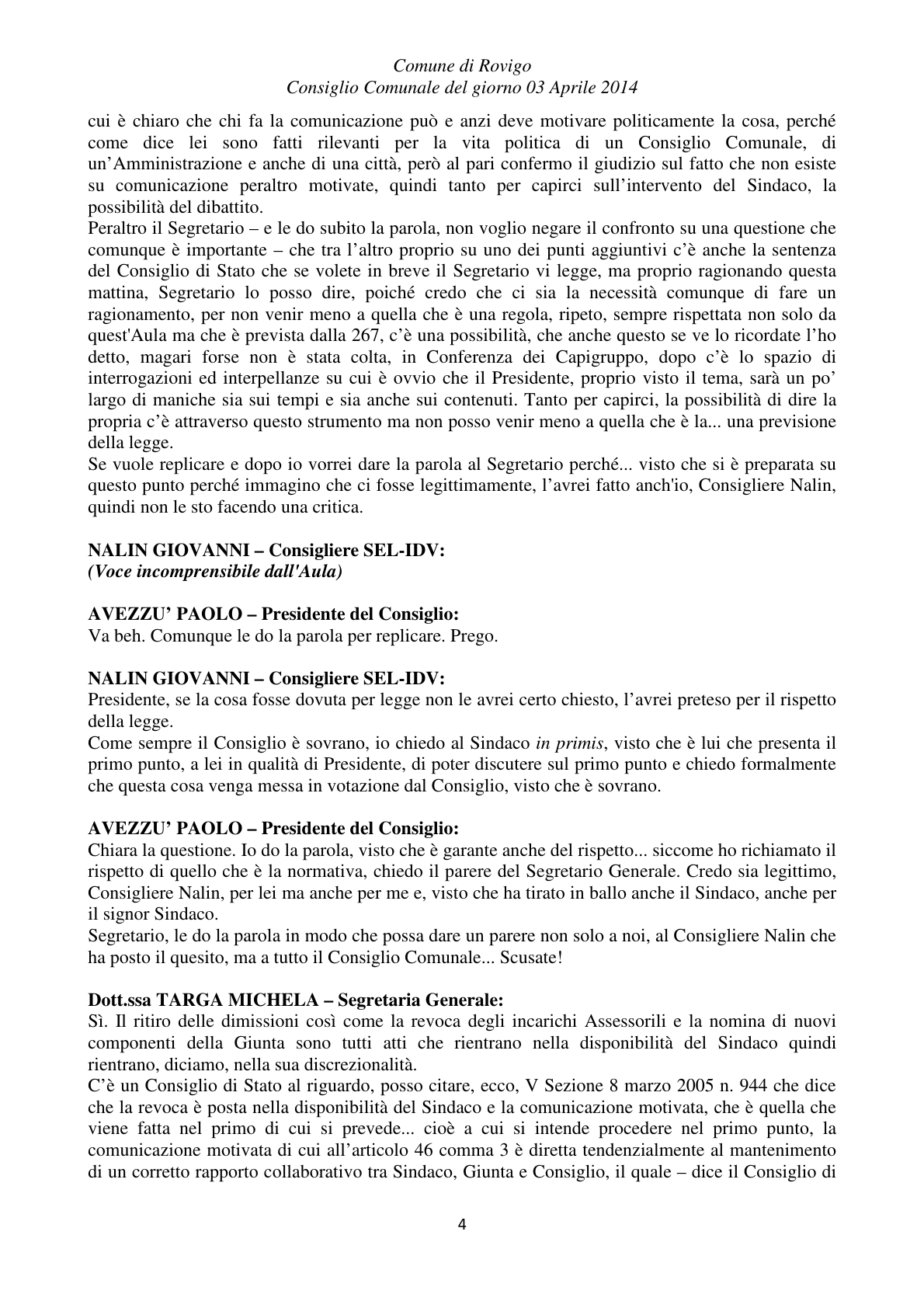 Pagina 4 del verbale