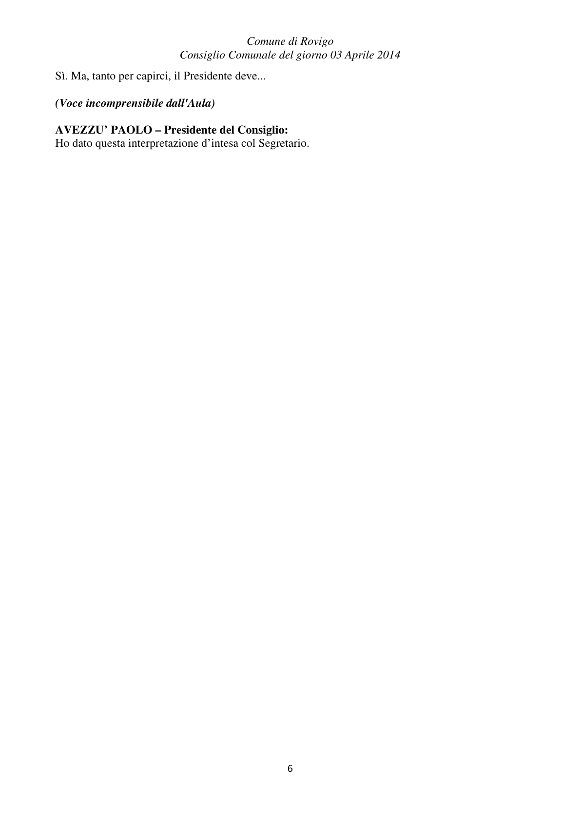 Pagina 6 del verbale