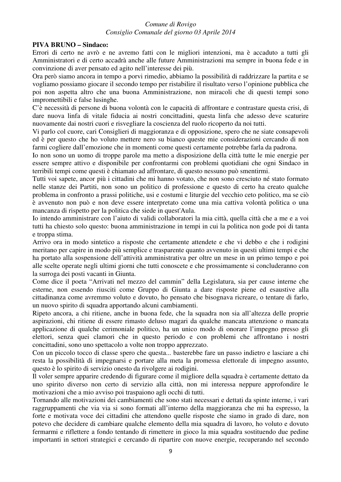 Pagina 9 del verbale