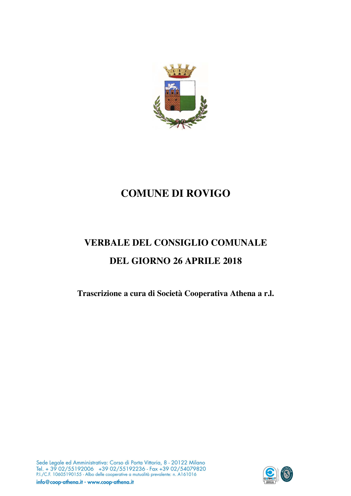 Pagina 1 del verbale