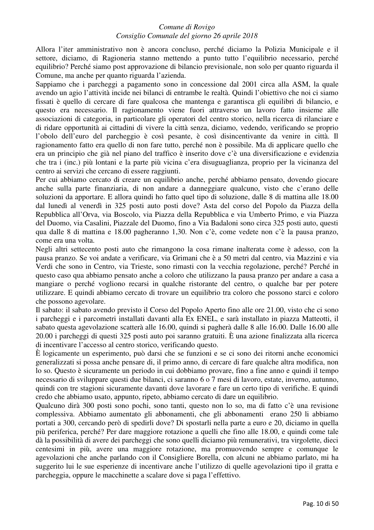 Pagina 10 del verbale