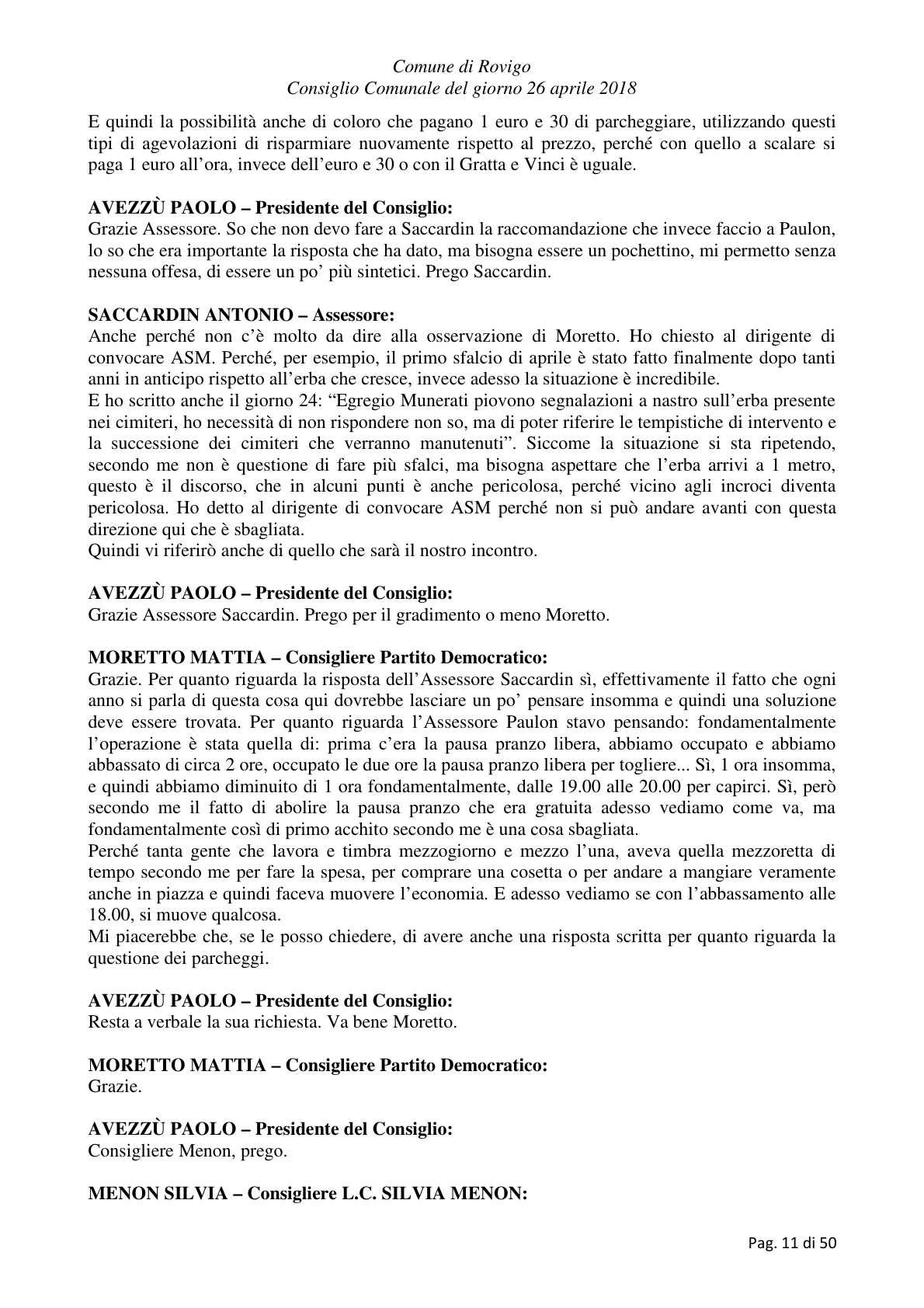 Pagina 11 del verbale