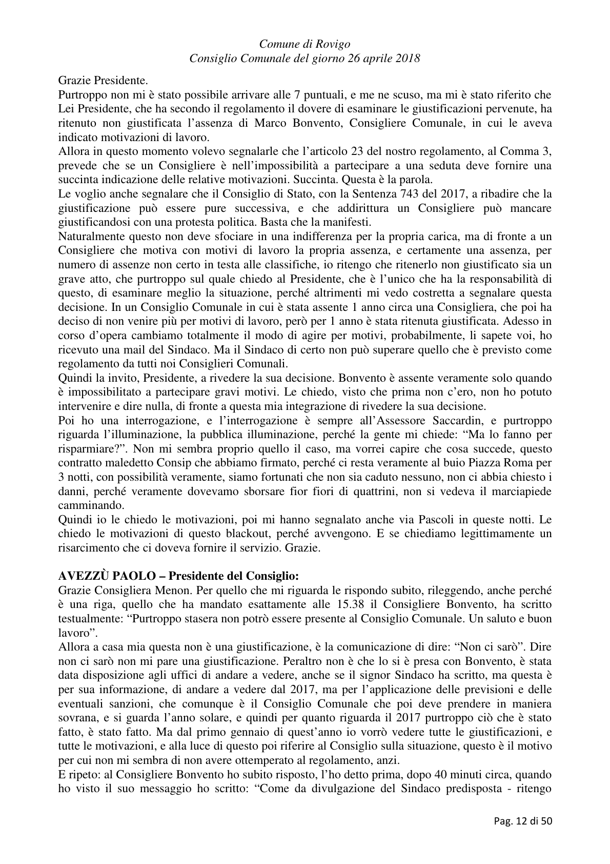 Pagina 12 del verbale