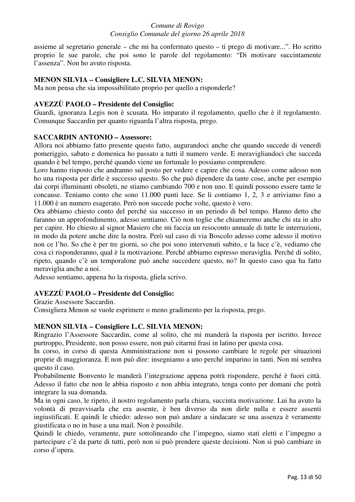 Pagina 13 del verbale