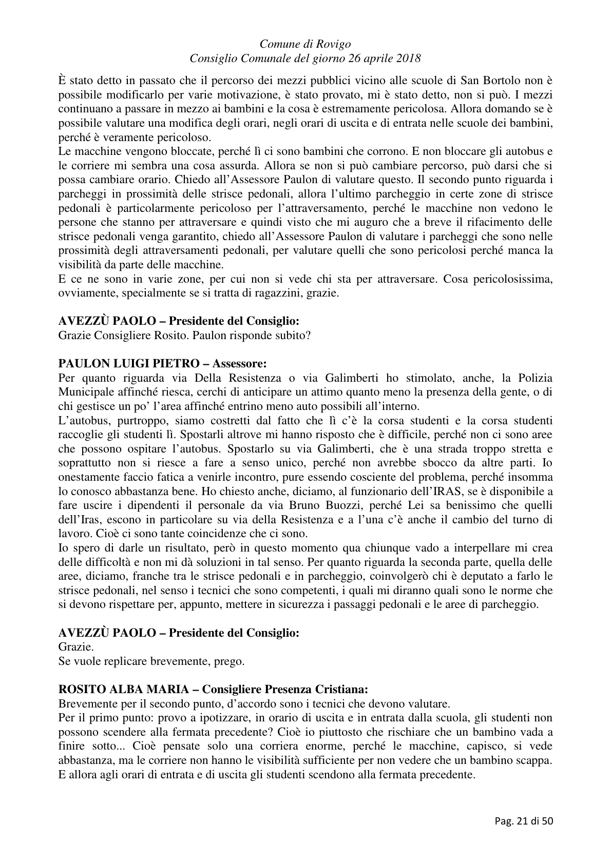 Pagina 21 del verbale