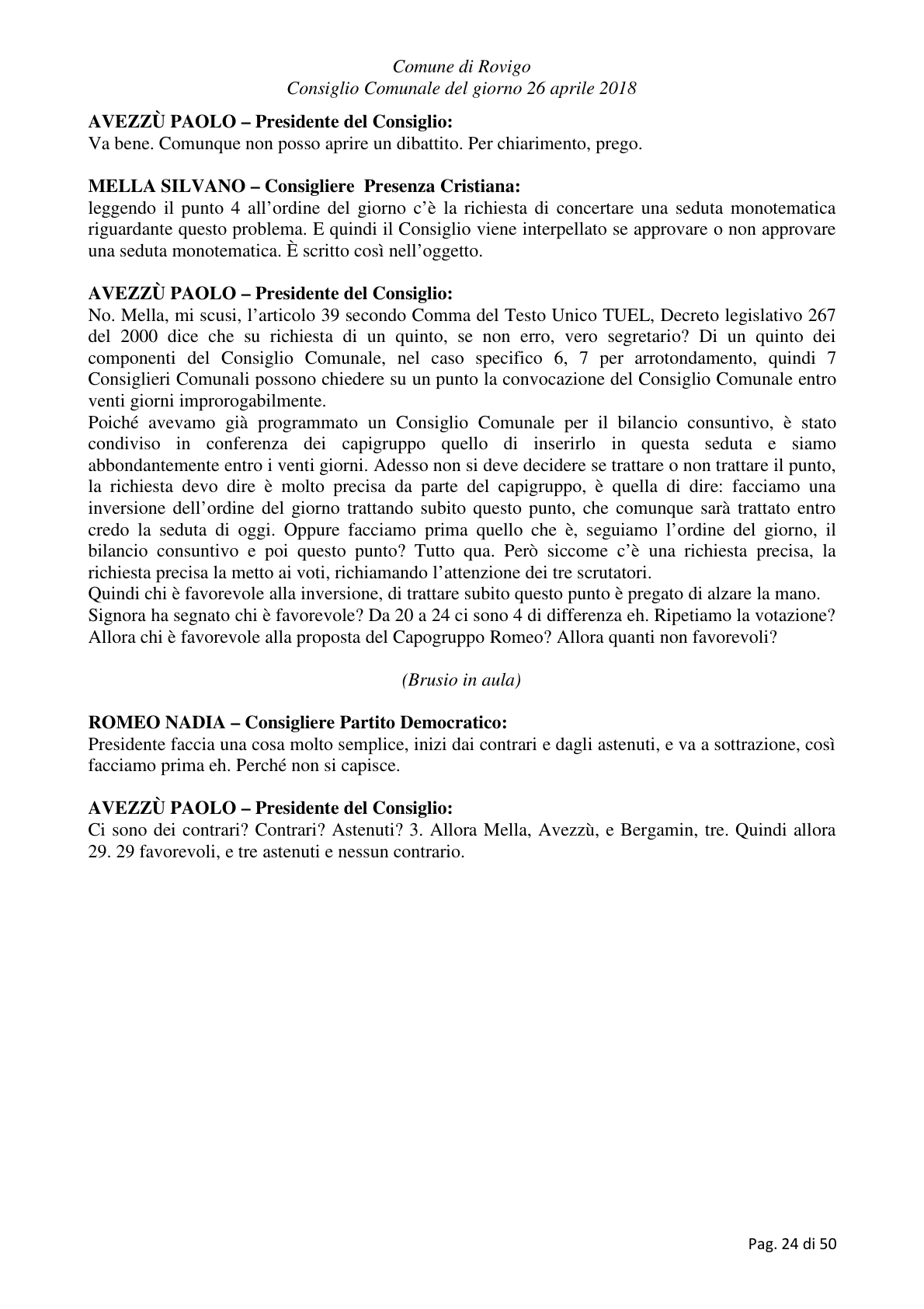 Pagina 24 del verbale