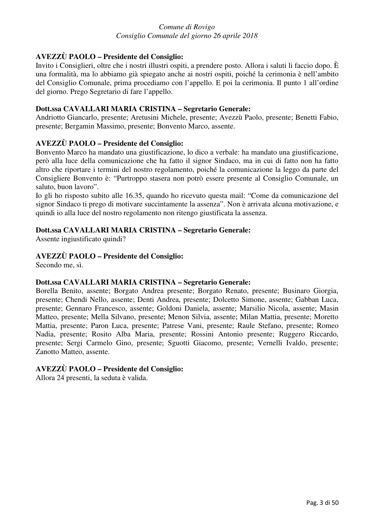 Pagina 3 del verbale